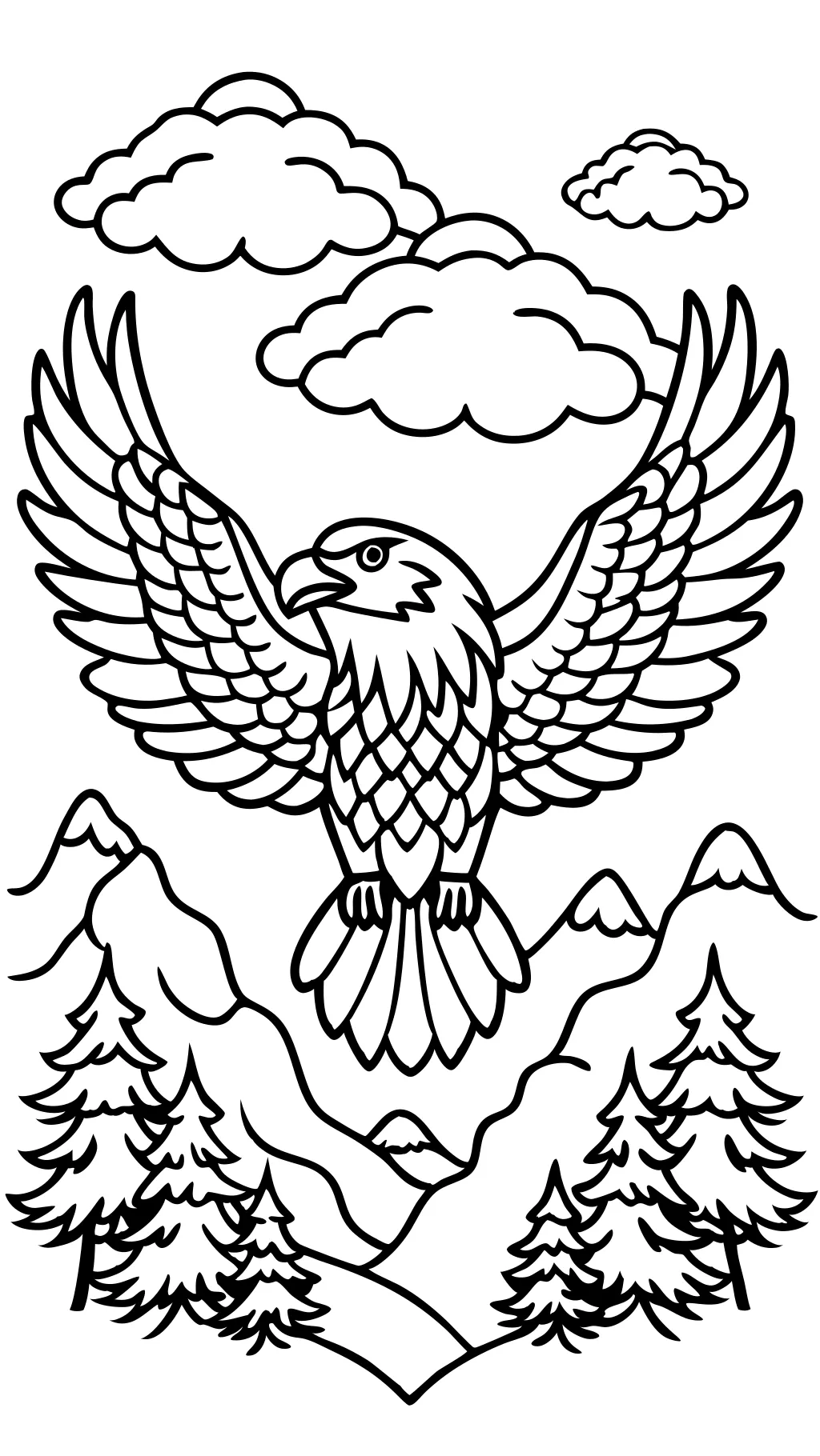 eagle flying coloring pages